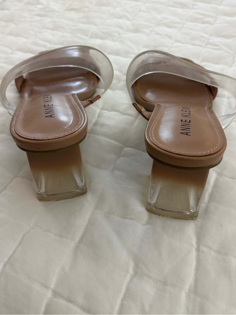 Anne Klein Fantasia block heel sandals 8.5 nude - Picture 4 of 8